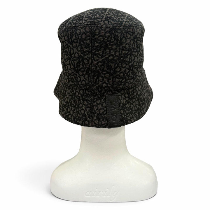 Great LOEWE hat black cotton mens 58 K820HB1X13