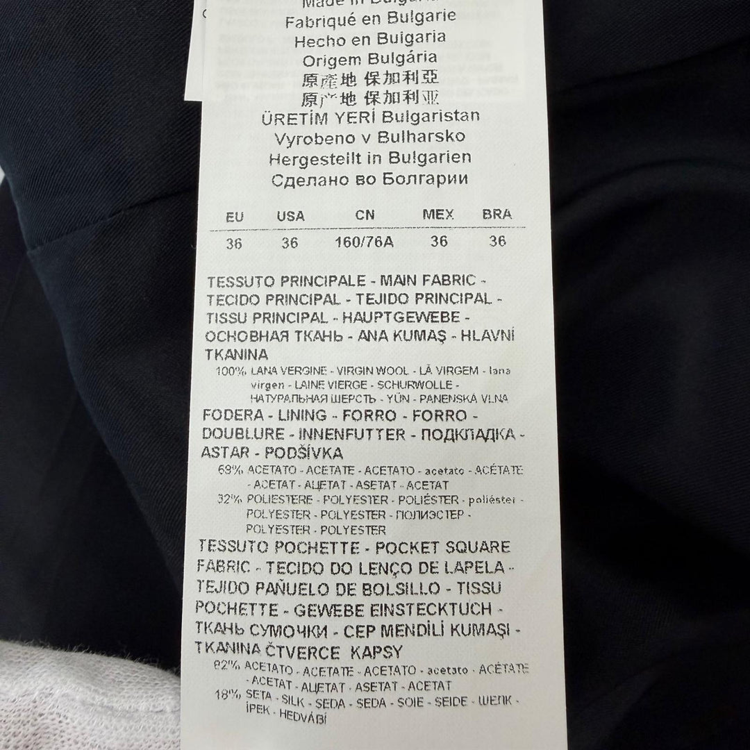 Pristine EMPORIO ARMANI suit Jacket and Pants Dark navy Virgin wool Women EU 36