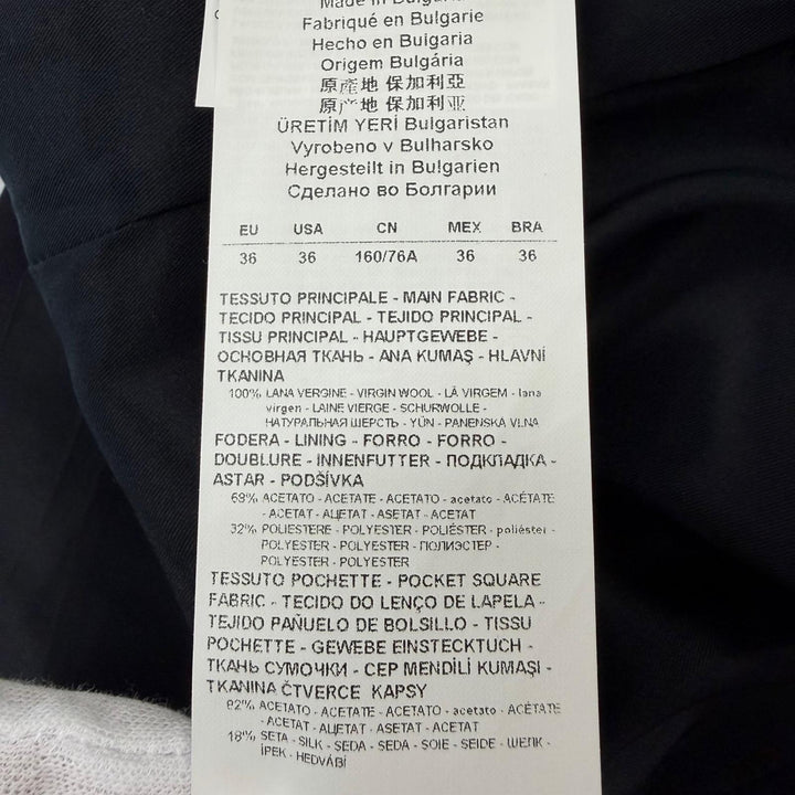 Pristine EMPORIO ARMANI suit Jacket and Pants Dark navy Virgin wool Women EU 36