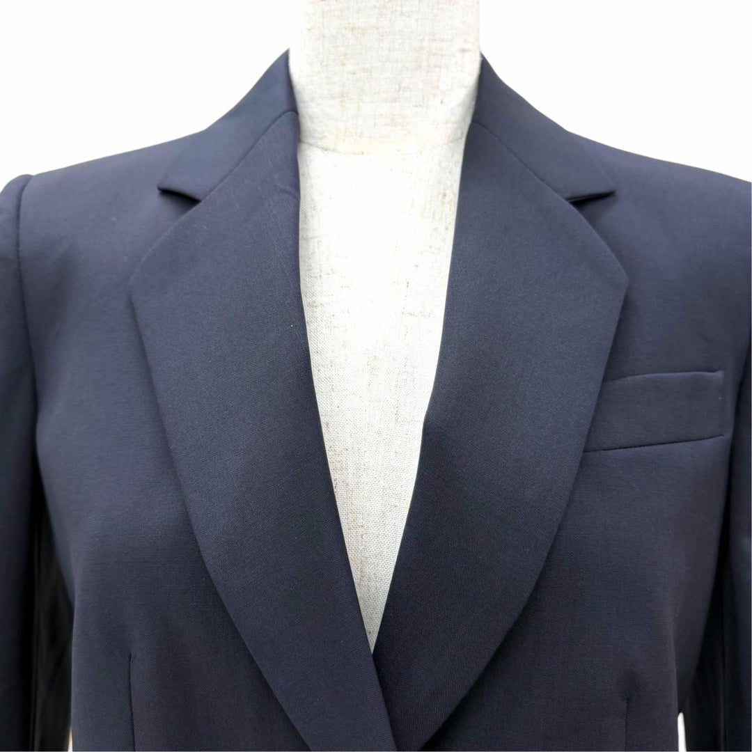Pristine EMPORIO ARMANI suit Jacket and Pants Dark navy Virgin wool Women EU 36