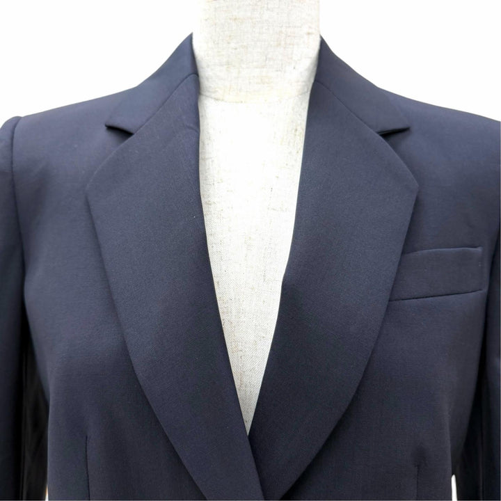 Pristine EMPORIO ARMANI suit Jacket and Pants Dark navy Virgin wool Women EU 36