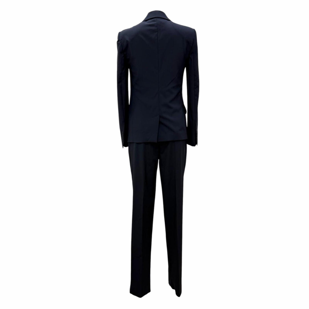 Pristine EMPORIO ARMANI suit Jacket and Pants Dark navy Virgin wool Women EU 36