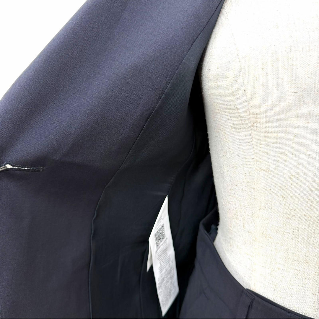 Pristine EMPORIO ARMANI suit Jacket and Pants Dark navy Virgin wool Women EU 36