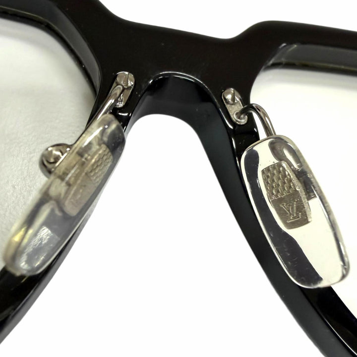Great LOUIS VUITTON Glasses Clear Millionaire black mens Z1358E