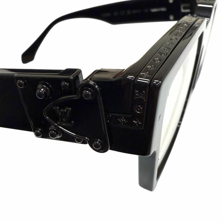 Great LOUIS VUITTON Glasses Clear Millionaire black mens Z1358E