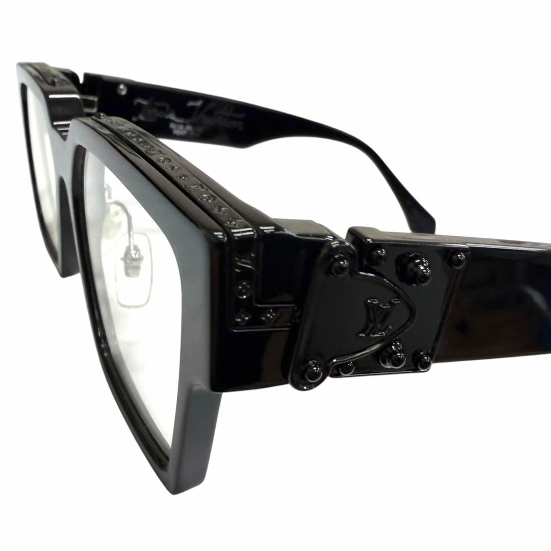 Great LOUIS VUITTON Glasses Clear Millionaire black mens Z1358E