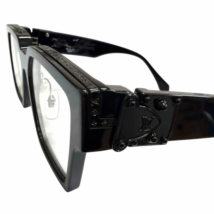 Great LOUIS VUITTON Glasses Clear Millionaire black mens Z1358E