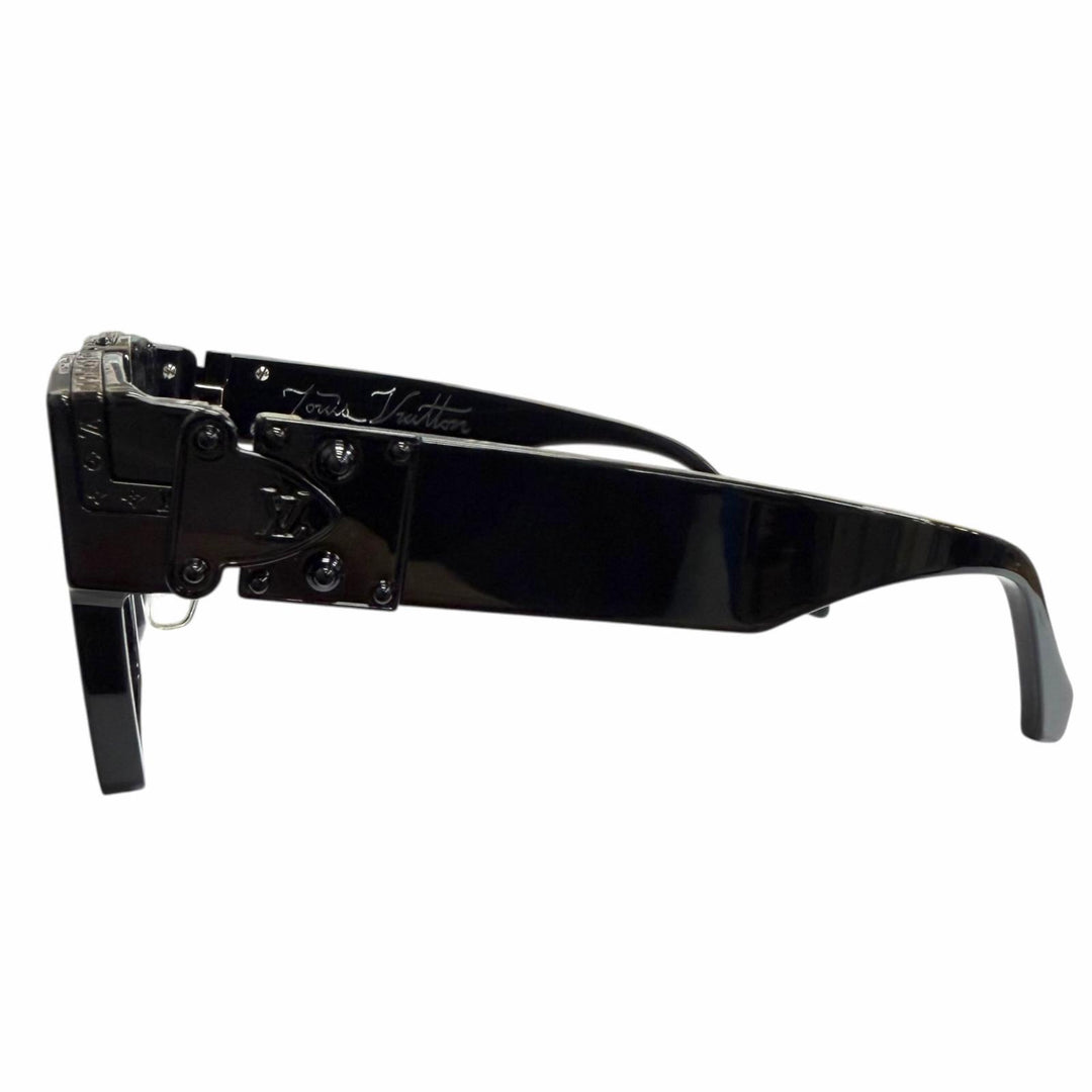 Great LOUIS VUITTON Glasses Clear Millionaire black mens Z1358E
