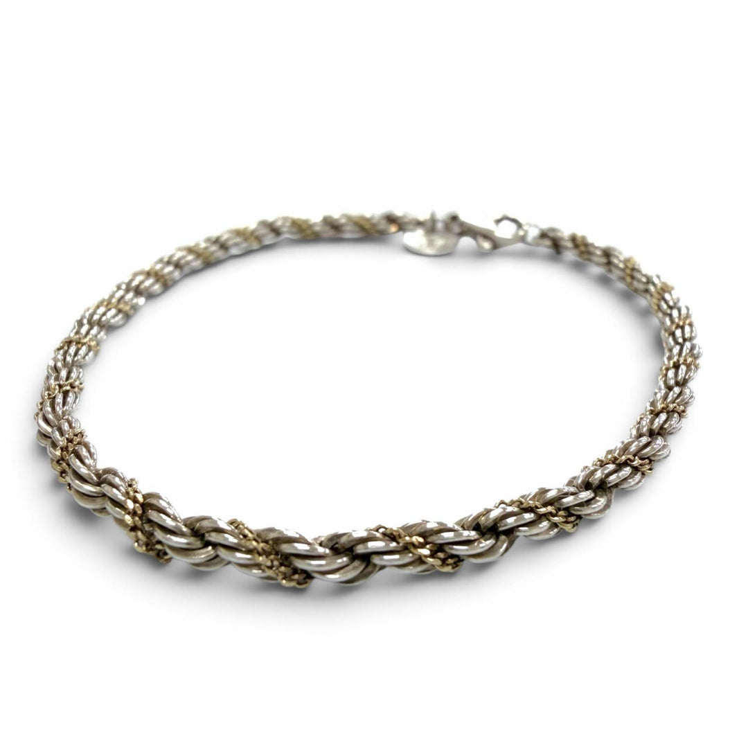 Great TIFFANY&Co. bracelet Twist Chain Silver 925 mens