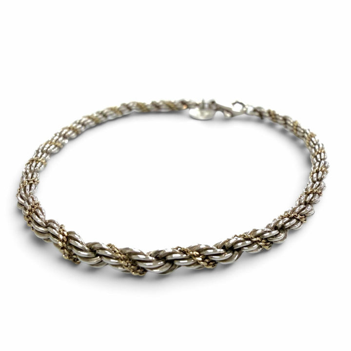 Great TIFFANY&Co. bracelet Twist Chain Silver 925 mens