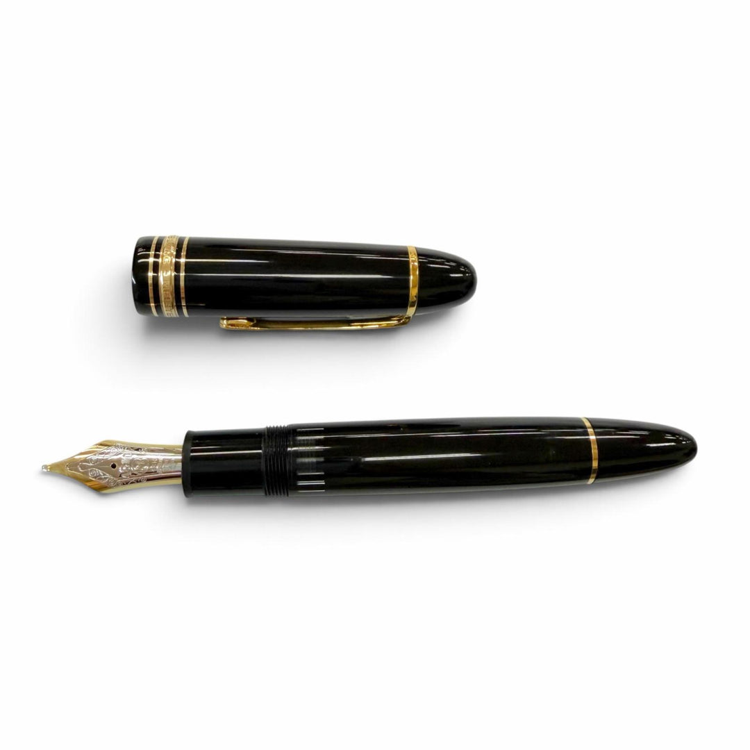 Great MONTBLANC fountain pen Meisterstück 149 white star black 18K mens