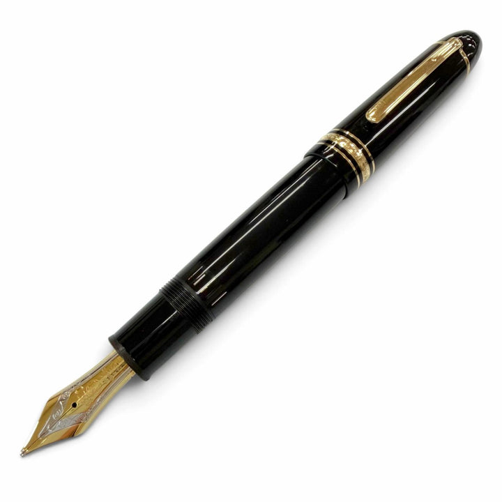 Very Good MONTBLANC fountain pen Meisterstück 149 white star black 18K mens
