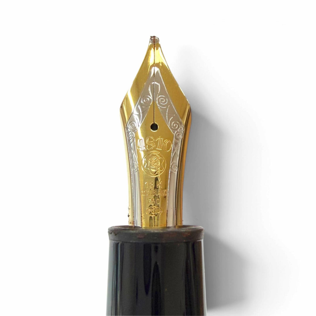 Very Good MONTBLANC fountain pen Meisterstück 149 white star black 18K mens
