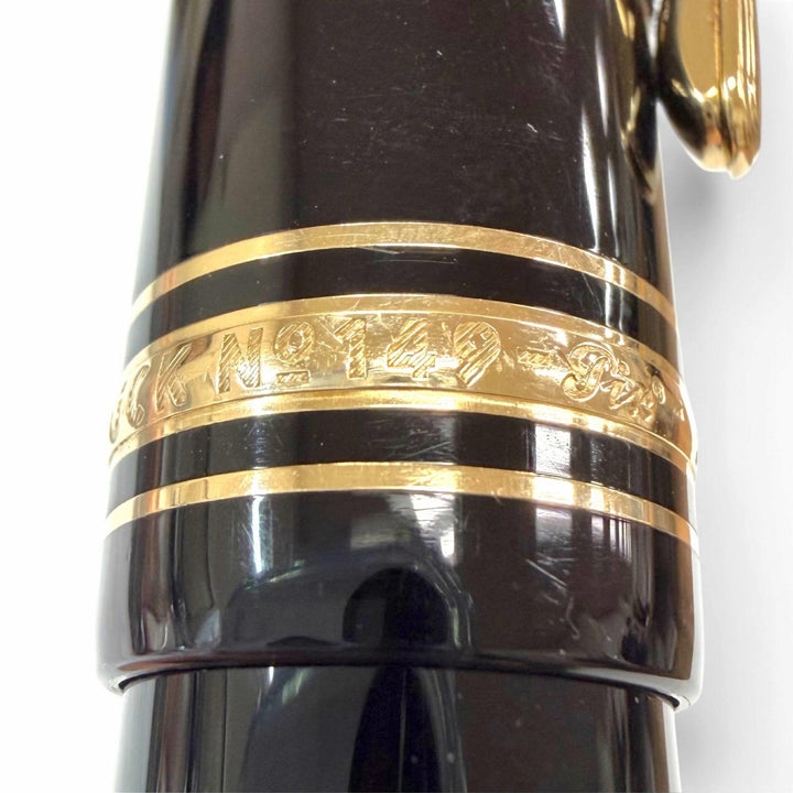 Very Good MONTBLANC fountain pen Meisterstück 149 white star black 18K mens