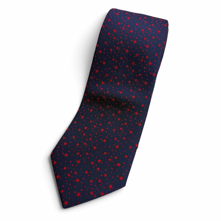 Pristine HERMES tie Stars Petityan Overall handle Marin silk mens H339444T 04
