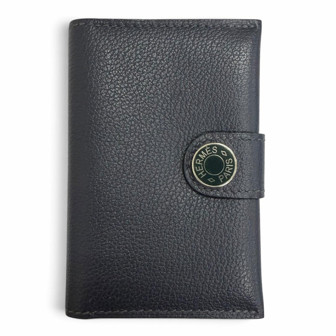 Great HERMES Card Case R.M.S. Crude cell Blue Safir Evercolor Leather mens