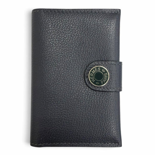 Great HERMES Card Case R.M.S. Crude cell Blue Safir Evercolor Leather mens