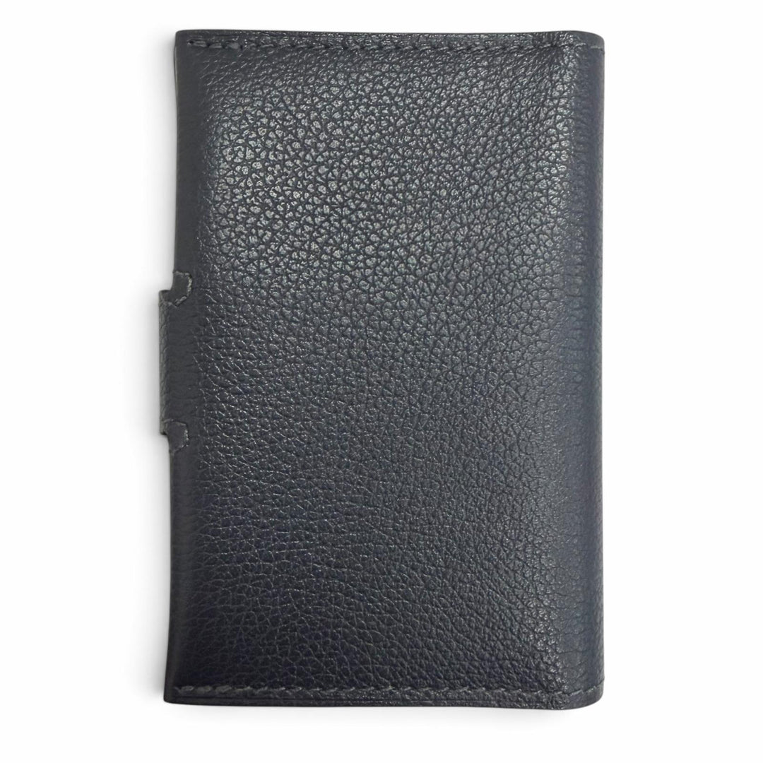 Great HERMES Card Case R.M.S. Crude cell Blue Safir Evercolor Leather mens