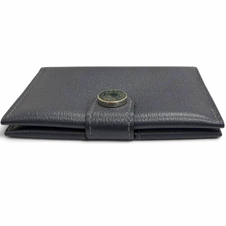 Great HERMES Card Case R.M.S. Crude cell Blue Safir Evercolor Leather mens