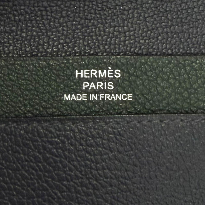 Great HERMES Card Case R.M.S. Crude cell Blue Safir Evercolor Leather mens