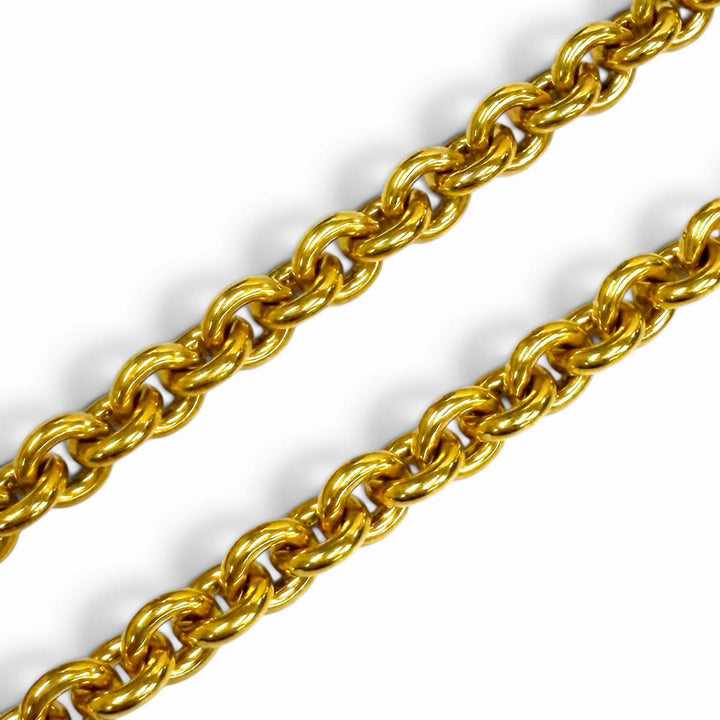 Great CHANEL Necklace COCO Mark Chain gold Women 94P