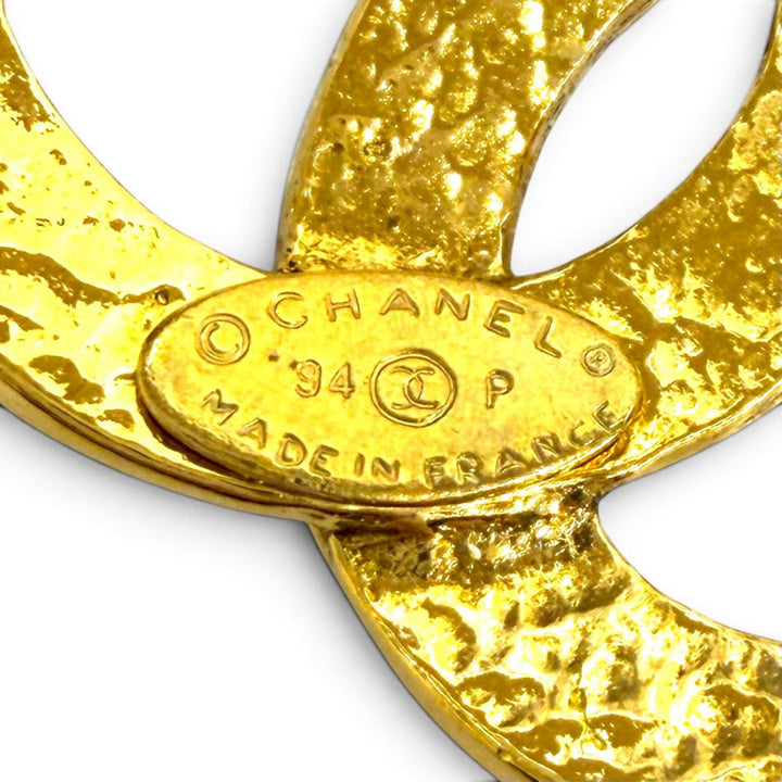 Great CHANEL Necklace COCO Mark Chain gold Women 94P