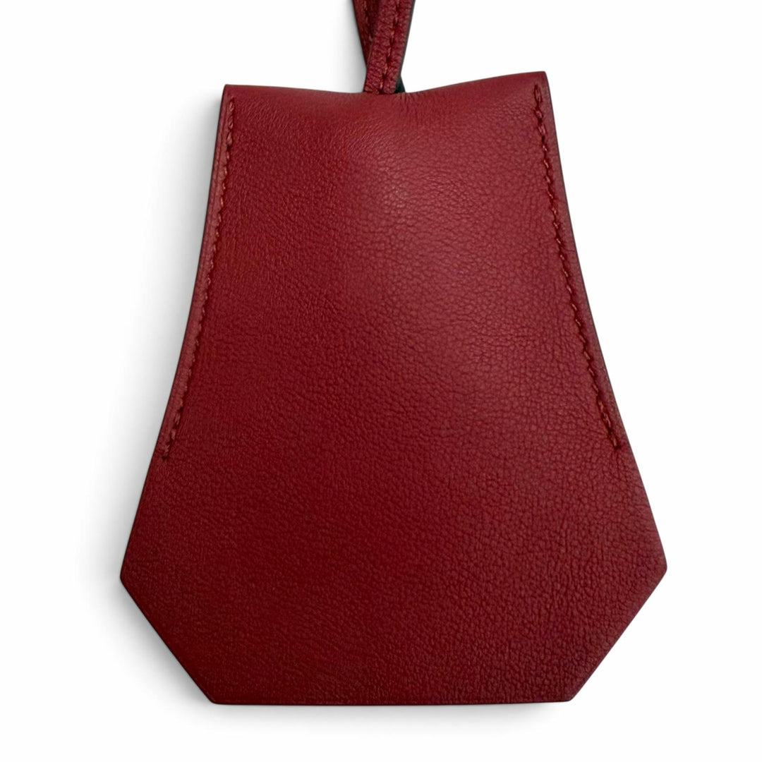 Excellent HERMES Necklace Clochette Bordeaux leather Women