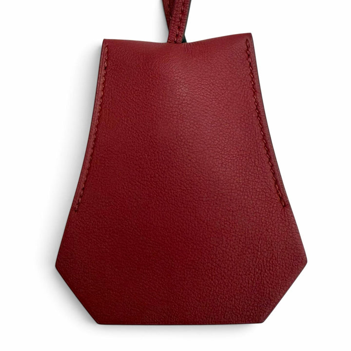 Excellent HERMES Necklace Clochette Bordeaux leather Women