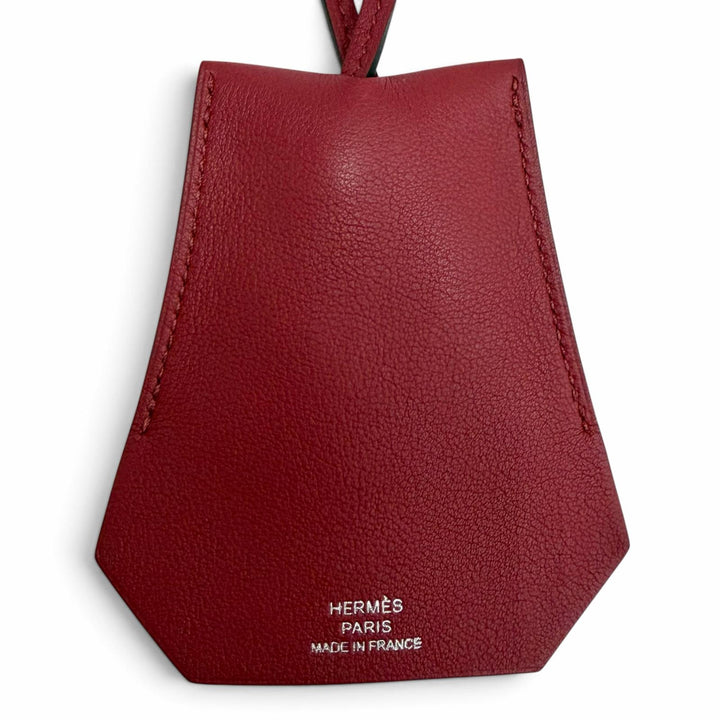 Excellent HERMES Necklace Clochette Bordeaux leather Women