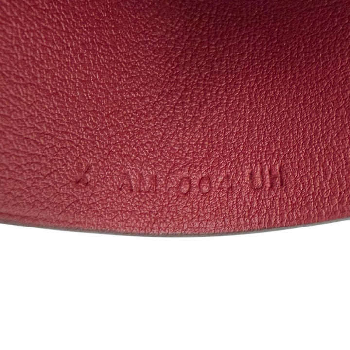 Excellent HERMES Necklace Clochette Bordeaux leather Women