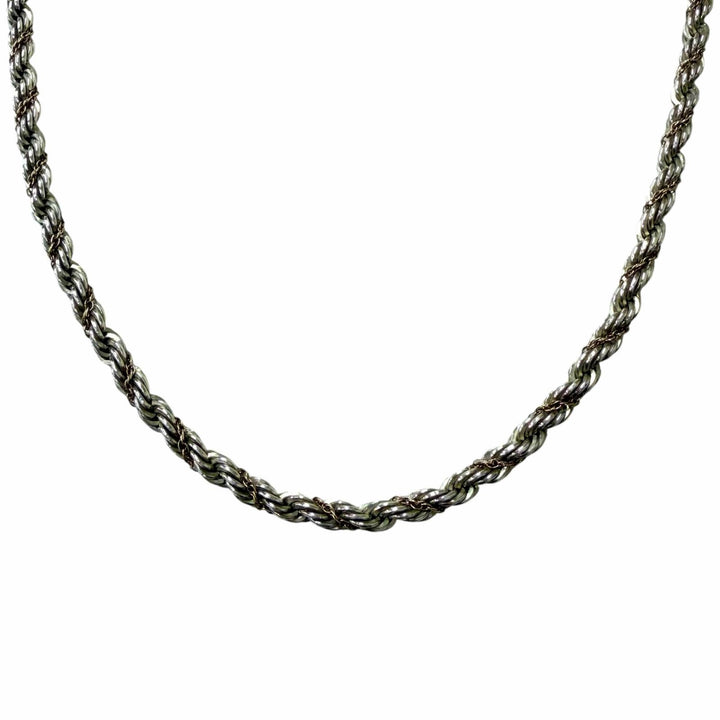 Great TIFFANY&Co. Necklace Twist Chain Silver SV925 mens