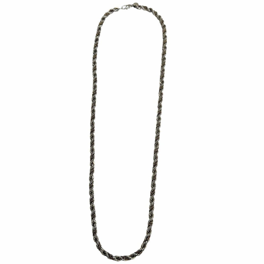 Great TIFFANY&Co. Necklace Twist Chain Silver SV925 mens