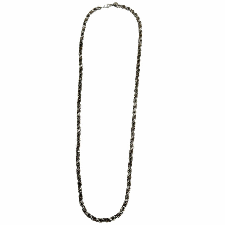 Great TIFFANY&Co. Necklace Twist Chain Silver SV925 mens