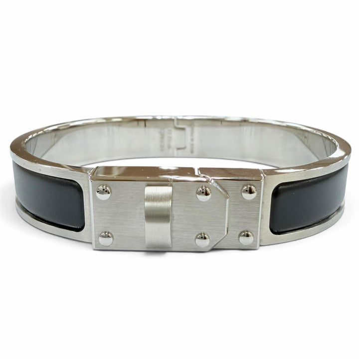 Great HERMES Bangle Kelly Men Bracelet black Women