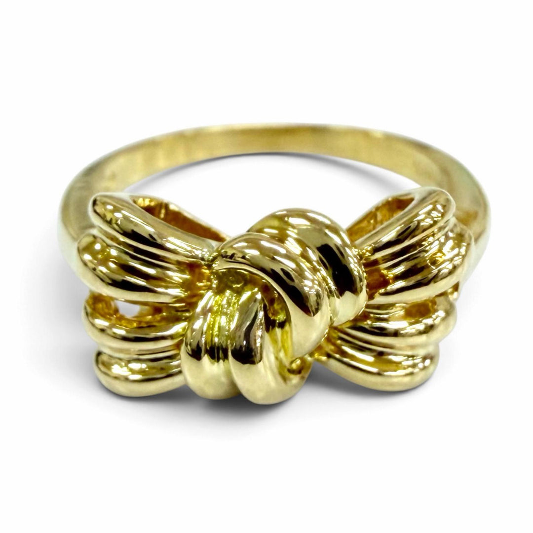 Great TIFFANY&Co. Ring ring ribbon Yellow Gold 750 Women