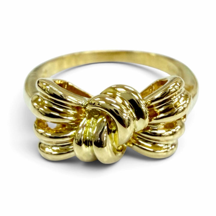 Great TIFFANY&Co. Ring ring ribbon Yellow Gold 750 Women