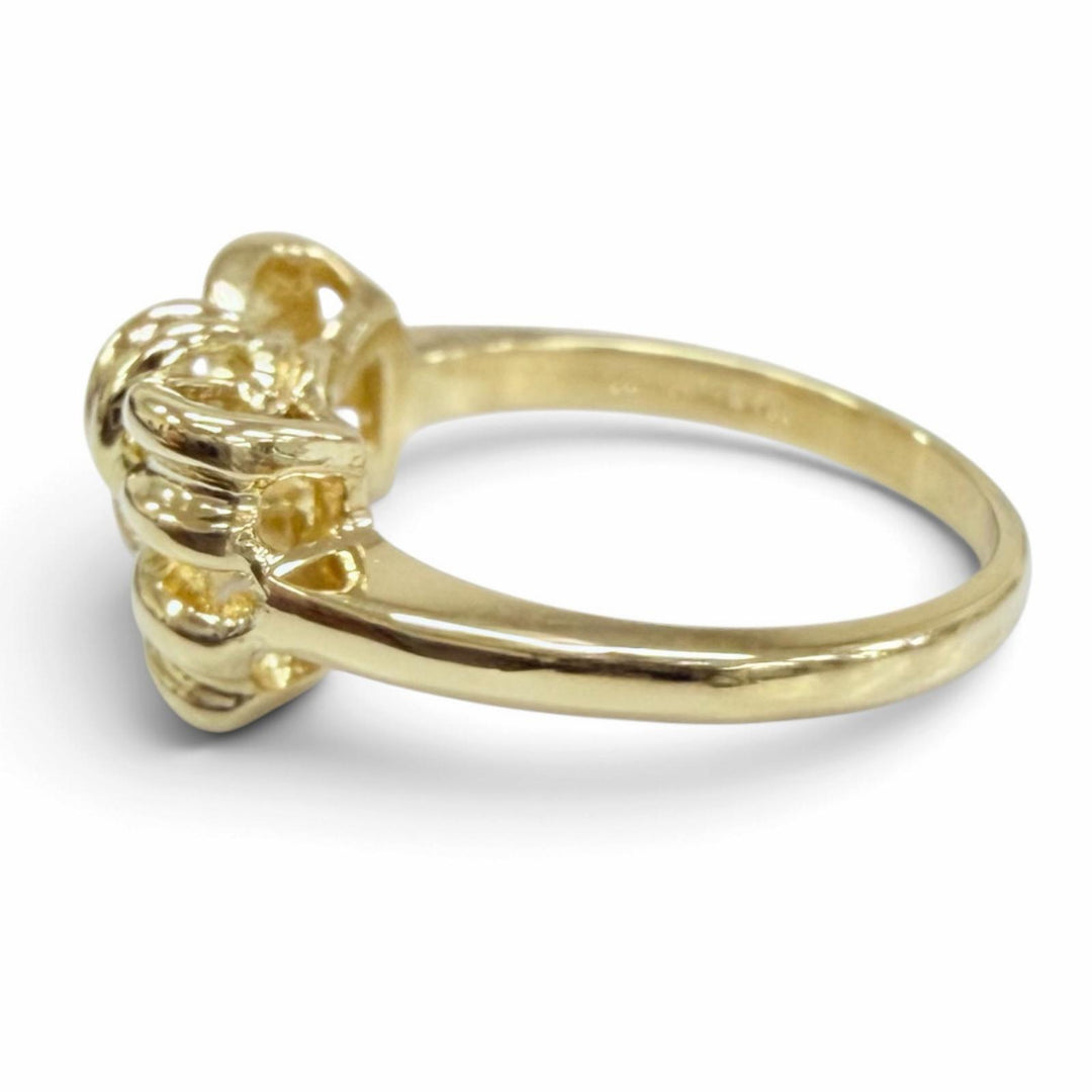 Great TIFFANY&Co. Ring ring ribbon Yellow Gold 750 Women