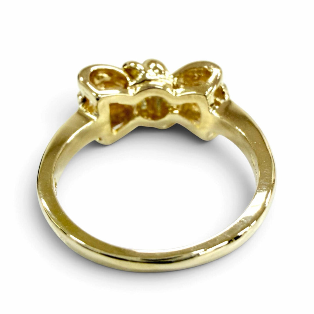 Great TIFFANY&Co. Ring ring ribbon Yellow Gold 750 Women