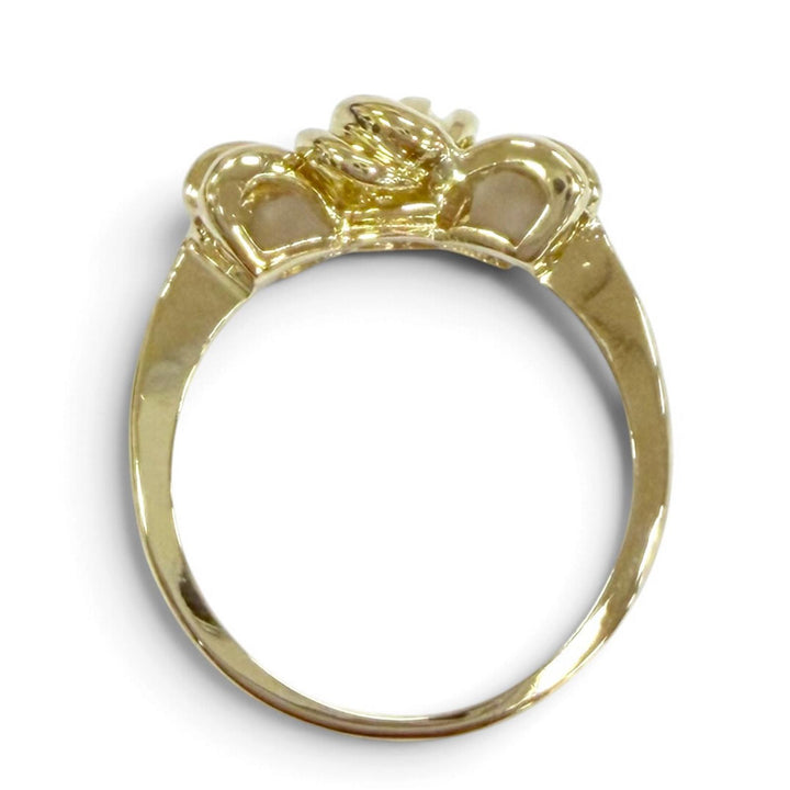 Great TIFFANY&Co. Ring ring ribbon Yellow Gold 750 Women