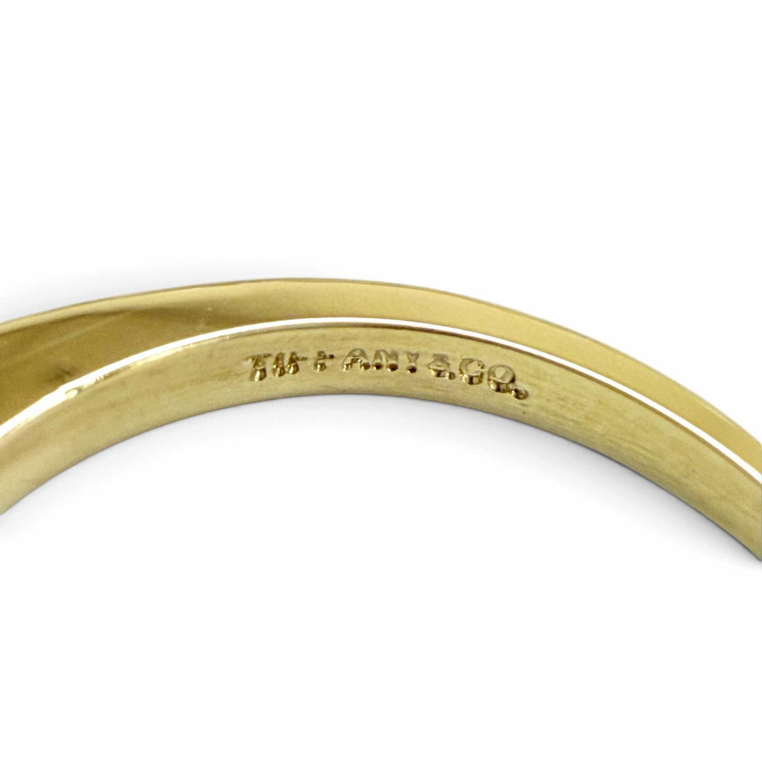Great TIFFANY&Co. Ring ring ribbon Yellow Gold 750 Women