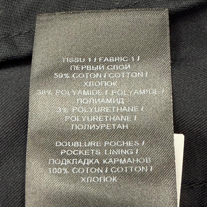 Great BALMAIN Jacket LOGO DENIM SHIRT Back logo print shirt black 46 8639Z100