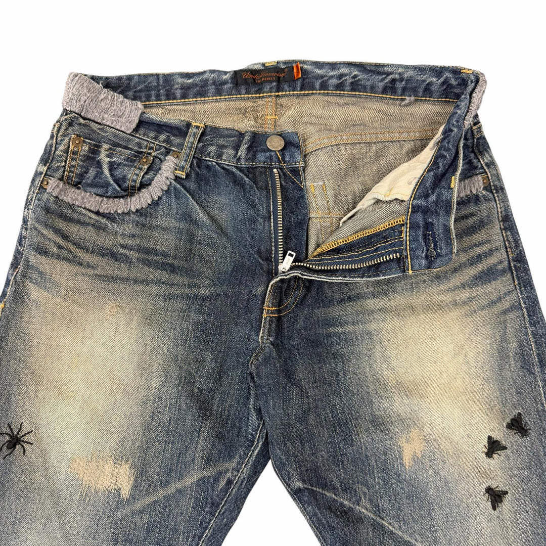 Great UNDERCOVERISM Denim pants Archive Indigo blue cotton mens 3 6A240-P10