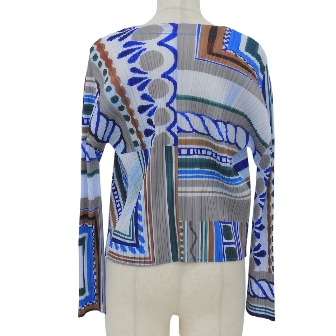 Excellent PLEATS PLEASE cardigan Full pattern Pleated Multi 3 PP11-J0665