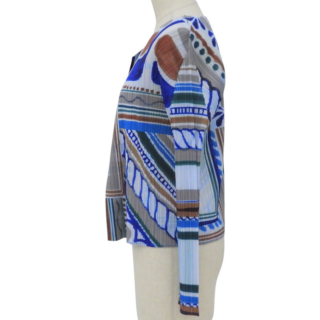 Excellent PLEATS PLEASE cardigan Full pattern Pleated Multi 3 PP11-J0665