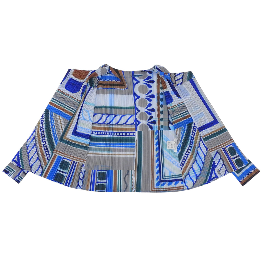 Excellent PLEATS PLEASE cardigan Full pattern Pleated Multi 3 PP11-J0665