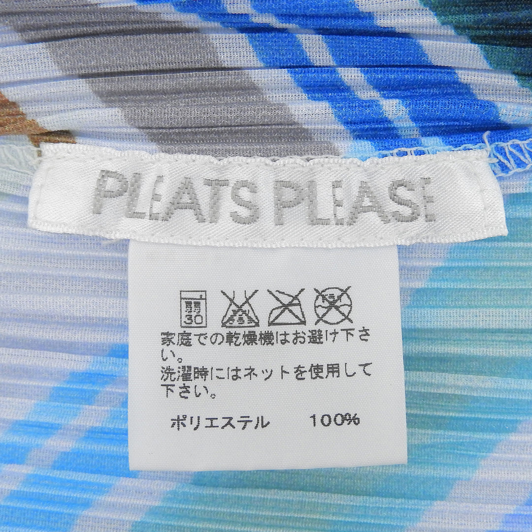 Excellent PLEATS PLEASE cardigan Full pattern Pleated Multi 3 PP11-J0665