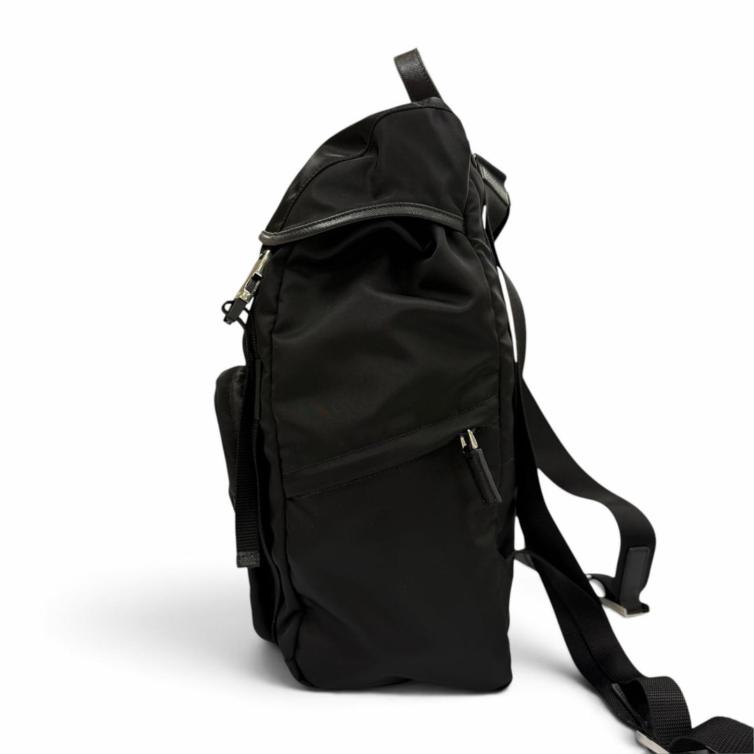 Great PRADA Backpack Daypack Triangle logo triangular plate backpack 1BZ039