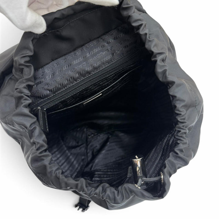 Great PRADA Backpack Daypack Triangle logo triangular plate backpack 1BZ039