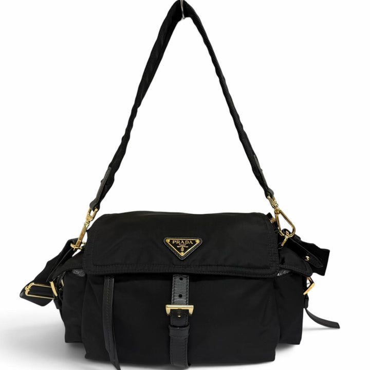 Great PRADA Shoulder Bag Explorer Medium Triangle logo Re-Nylon 2WAY