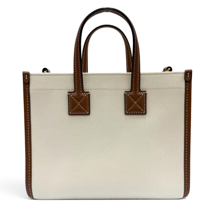 Pristine BURBERRY Handbag mini freya tote 2WAY Shoulder Bag beige canvas 8044143